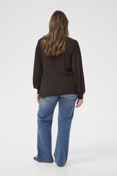 KCtina Ami Blouse Black Coffee - 191111 - 10583869 Thumbnail