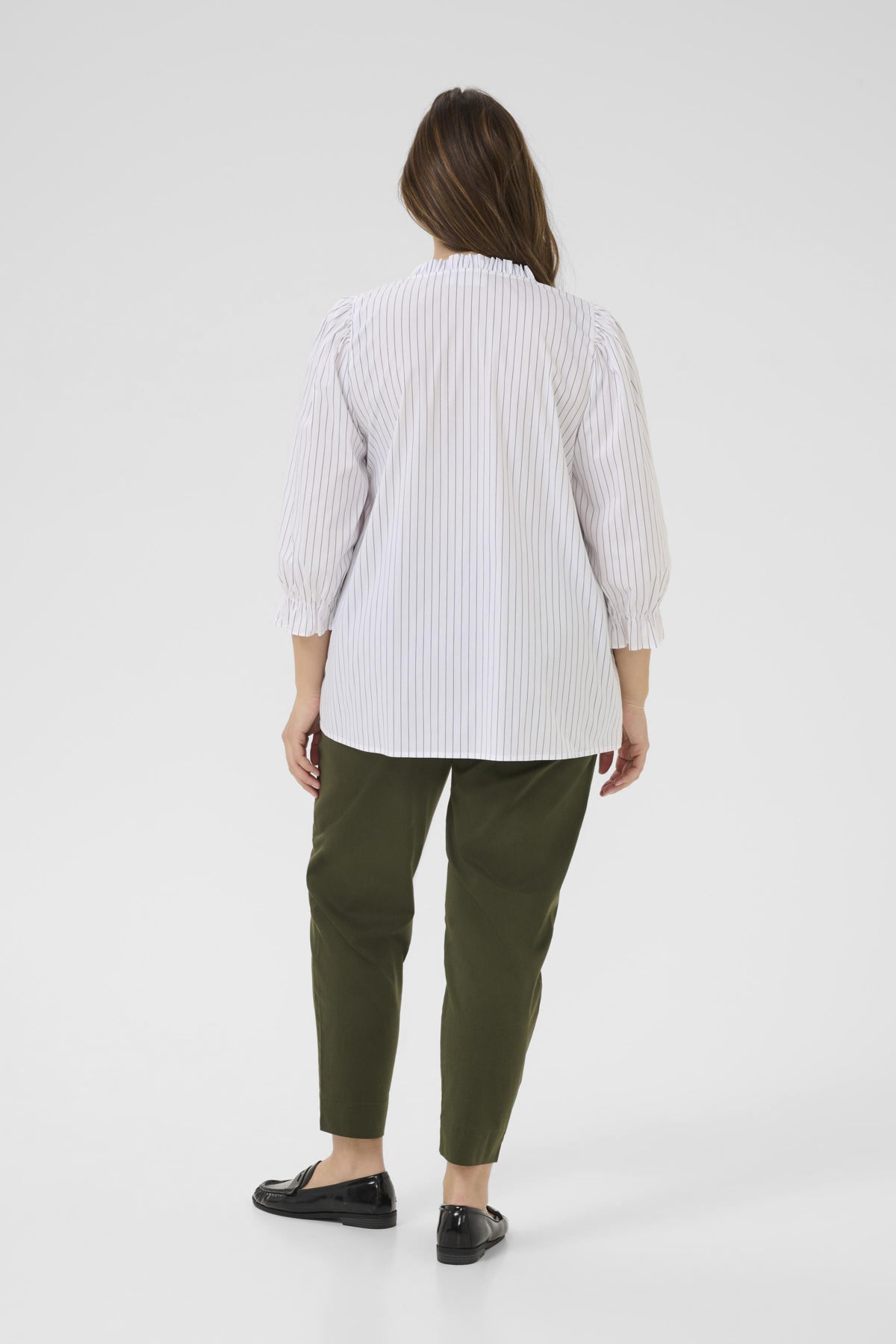 KClenia Frill Blouse Optical White Stripe - 108949 - 10583927