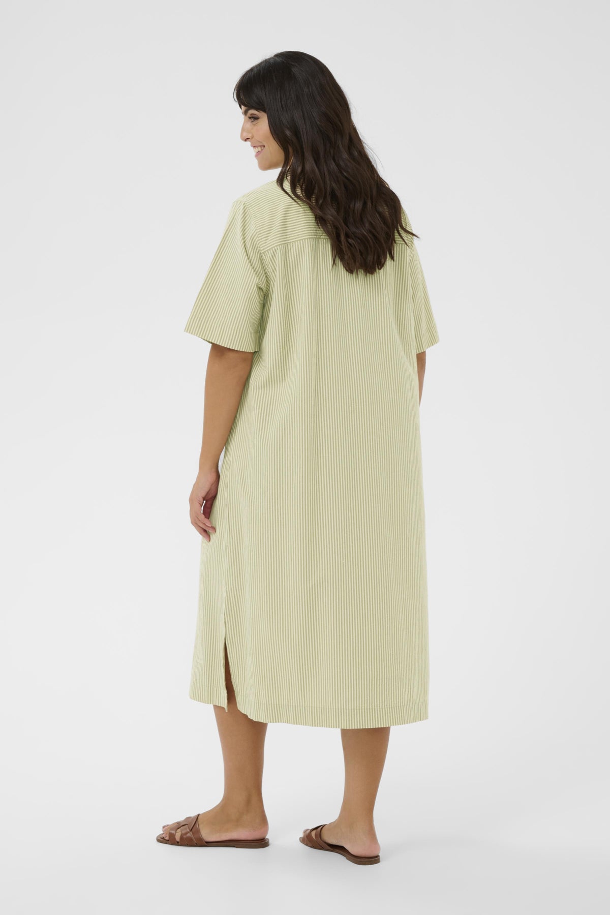 KCnana Striped Dress Brindle / Turtledove Stripe - - 10583969