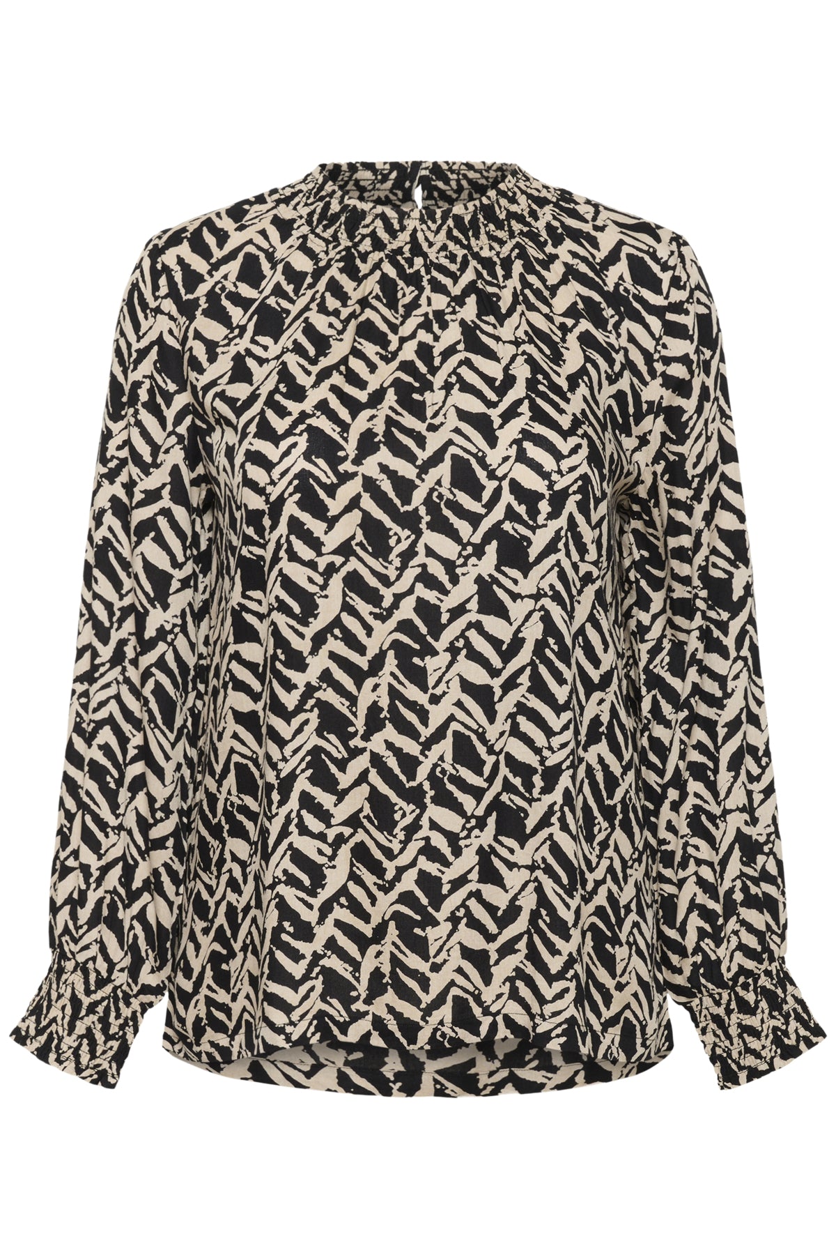 KCdena Blouse Black/Feather Grey Lines - 10583990