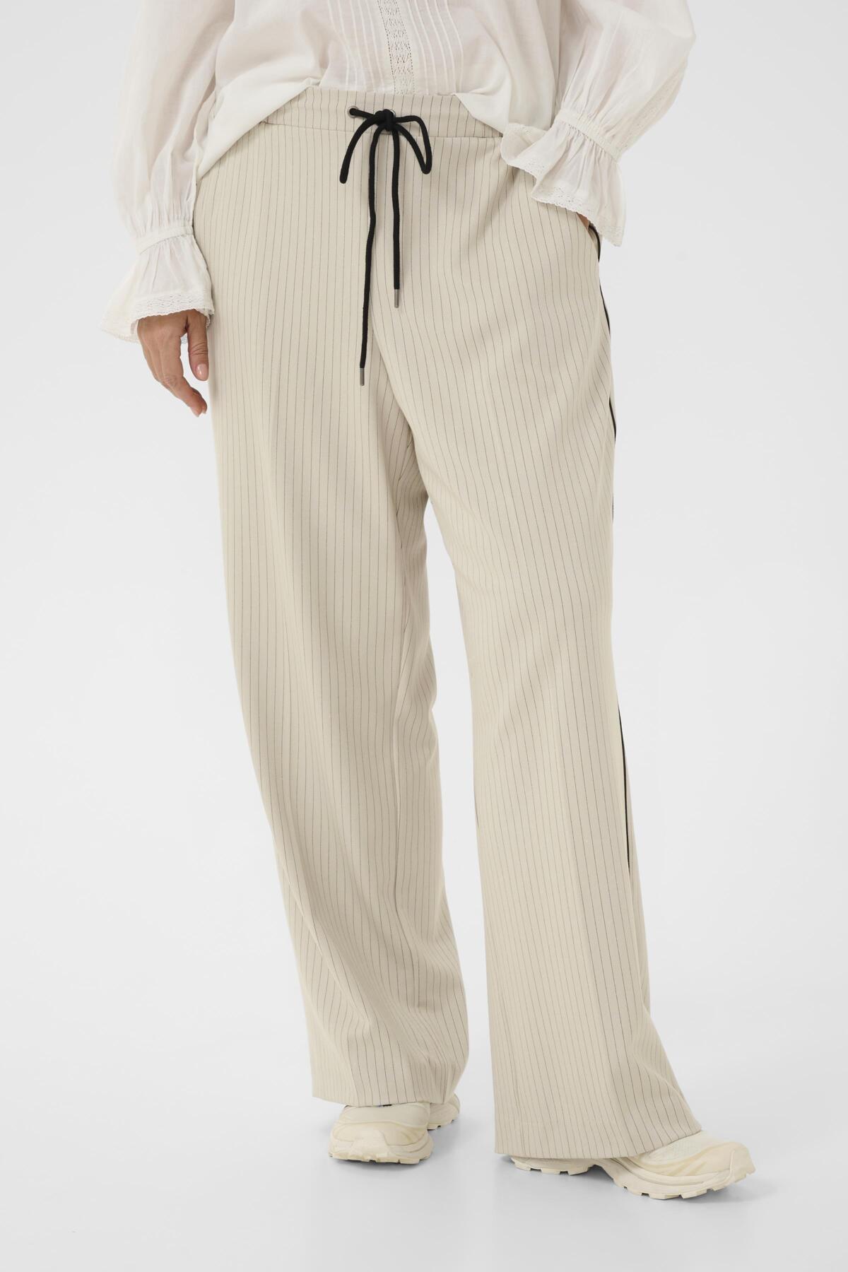 KCsirana Pants Beige melange / Black stripe - - 10584022