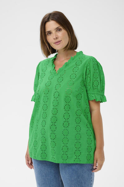 KCdina Blouse Bright Green - 155534 - 10584026 Thumbnail
