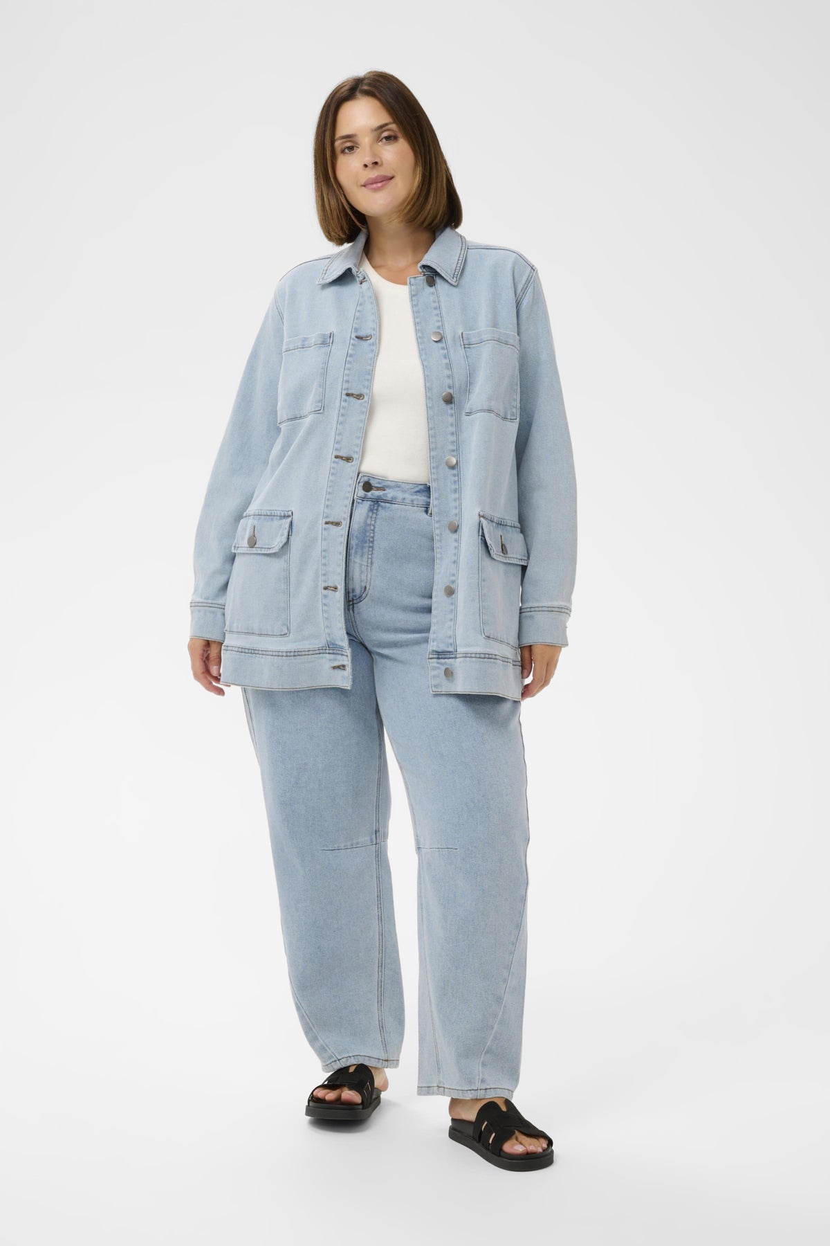 KCninna Denim Jacket Ljusblå Tvättad Denim - 1090 - 10584032