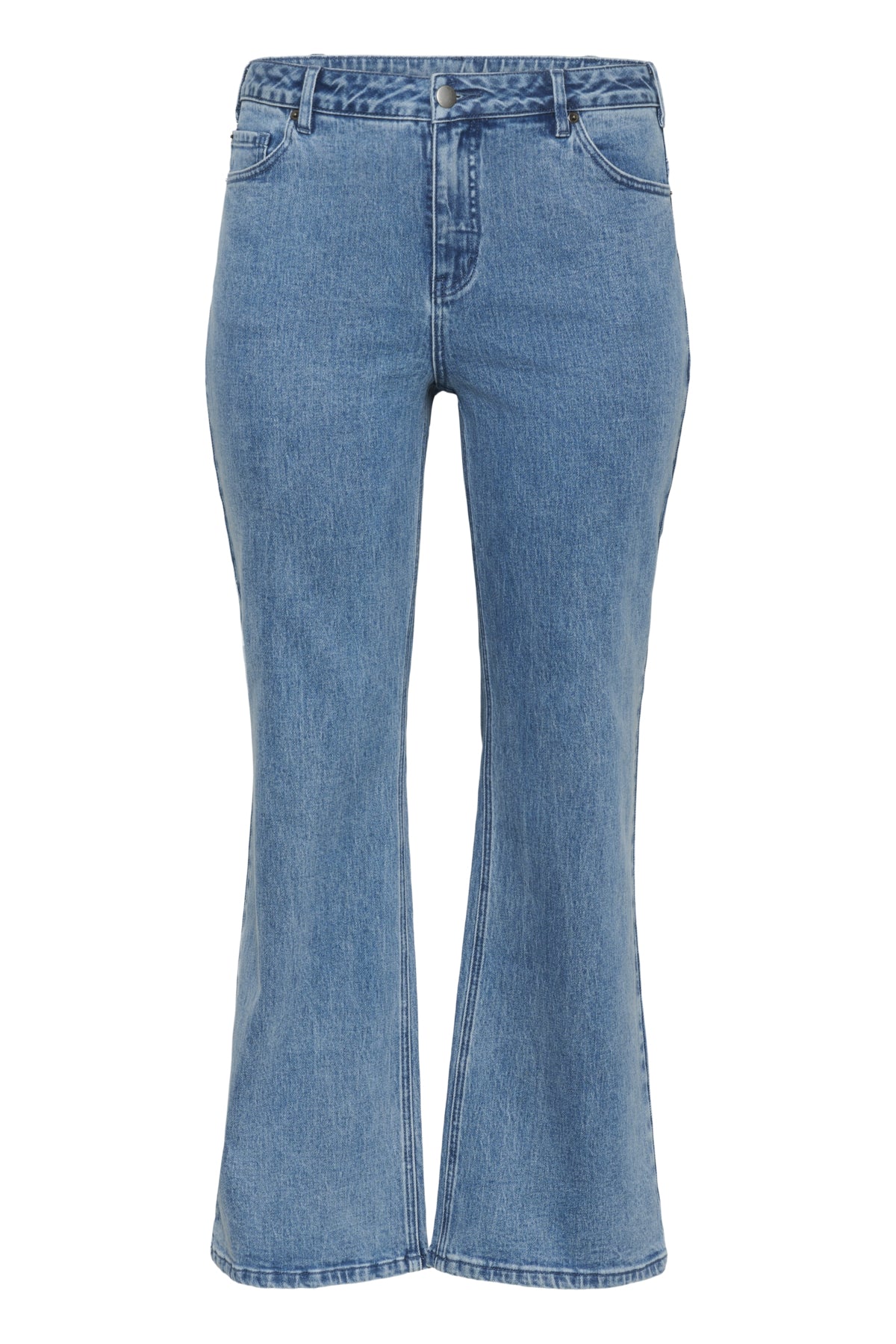 KCflora Flared Full Length Jeans Blue Washed Denim - 100166 - 10584056