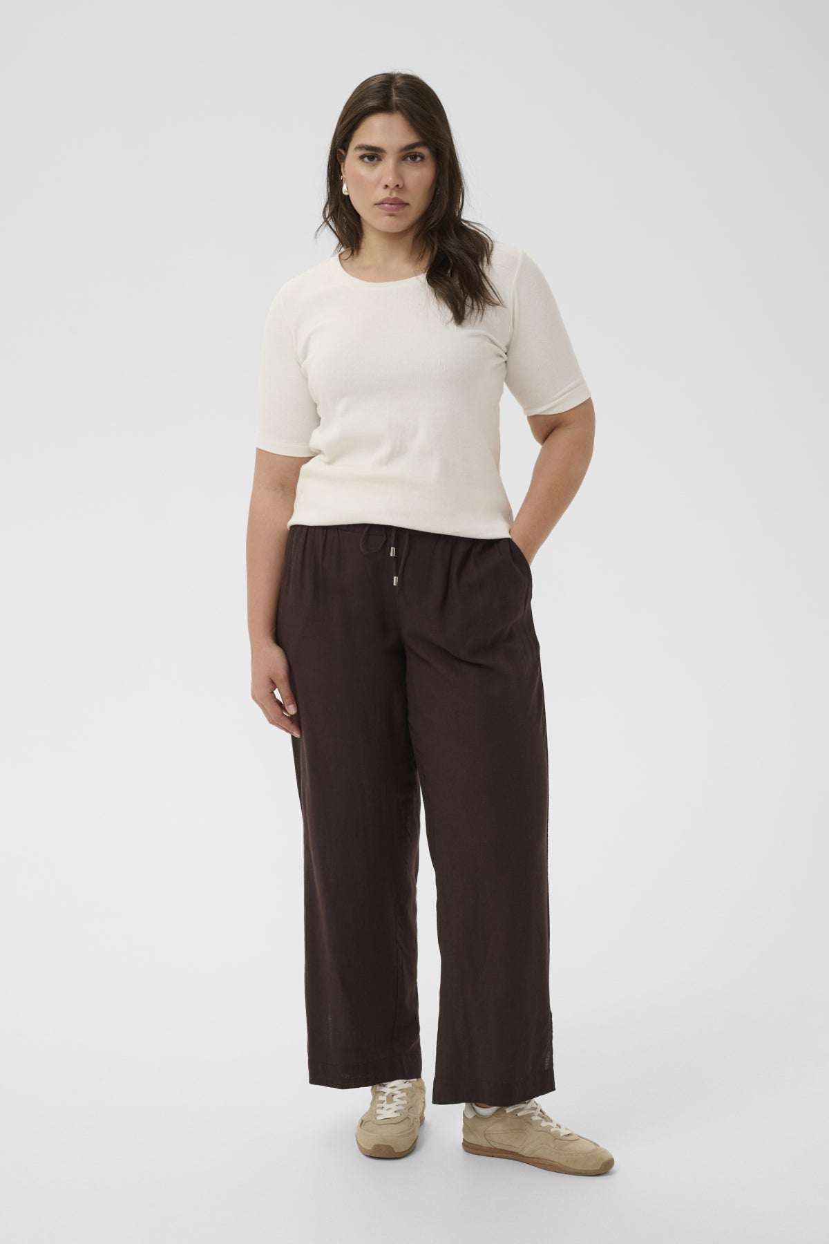 KCmille Wide Pants Black Coffee - 191111 - 10584078