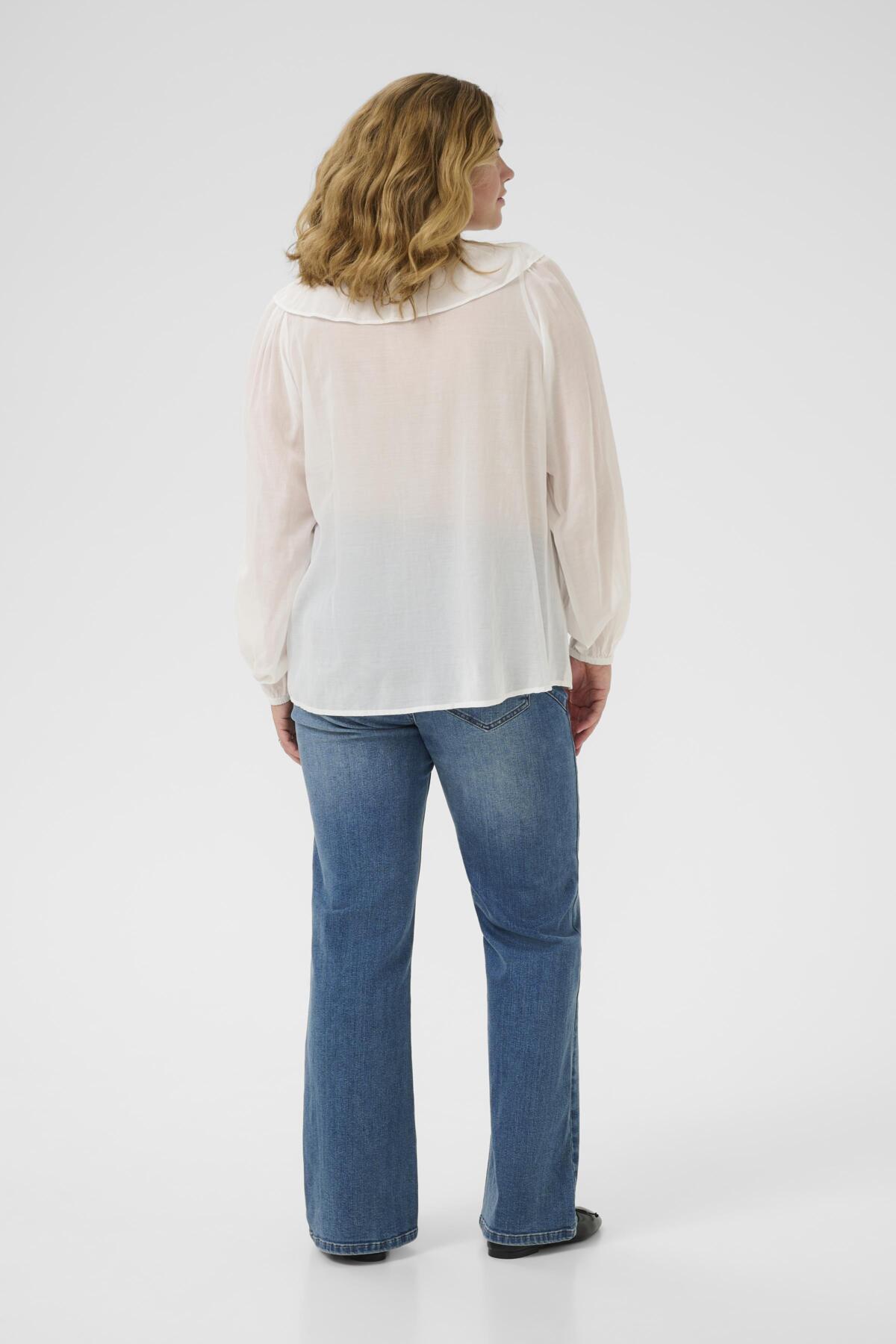KClana Frill Blouse Chalk - 10584098