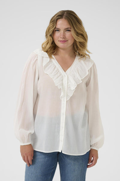 KClana Frill Blouse Chalk - 10584098 Thumbnail