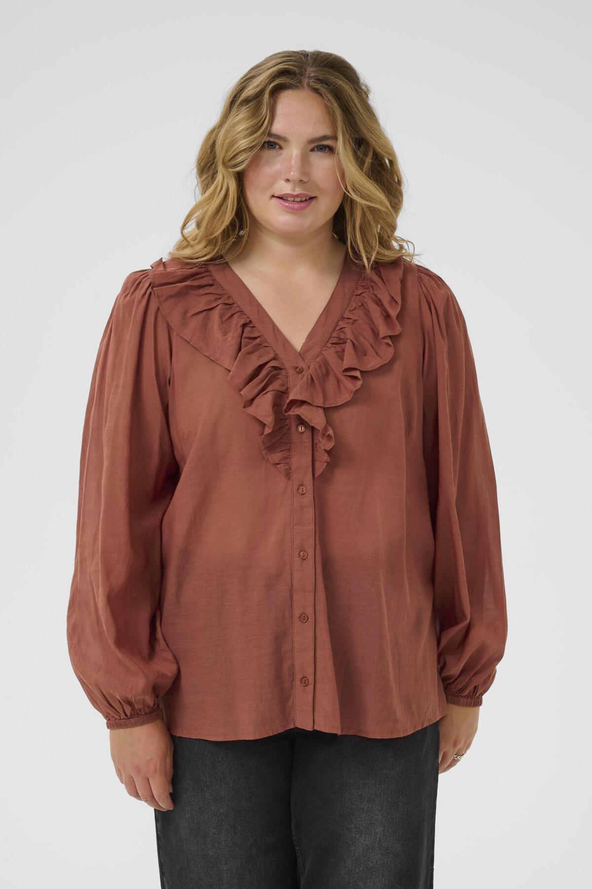 KClana Frill Blouse Henna - 10584098