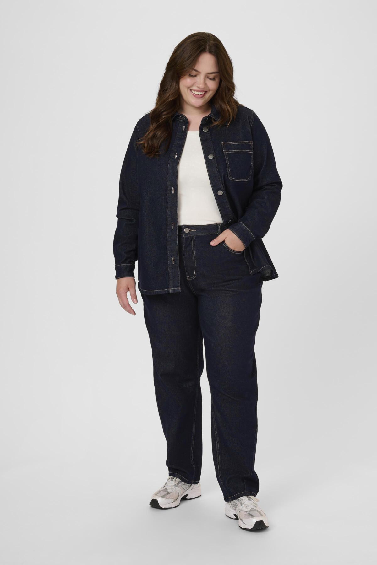 KCroria Barrel Jeans Unwashed Blue Denim - 10584101