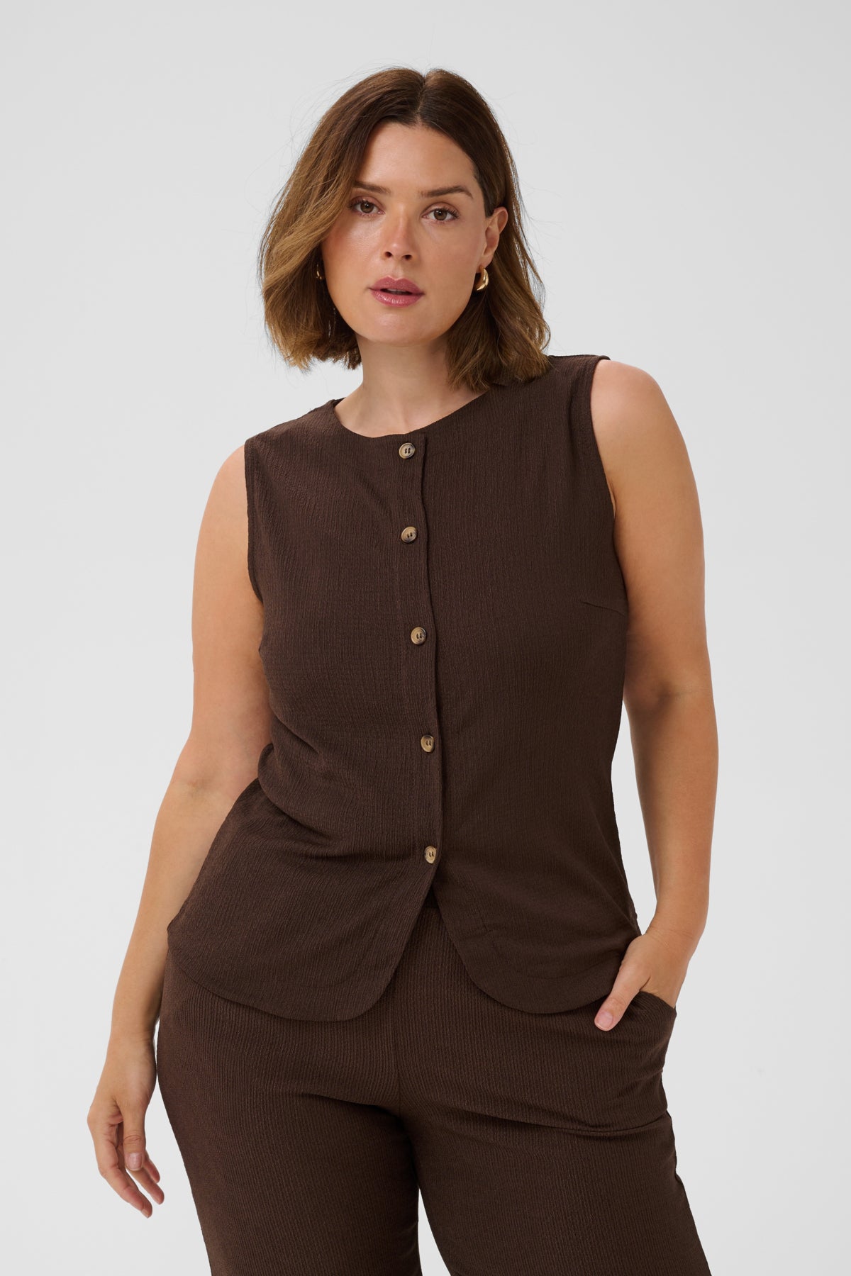 KCkristin Waistcoat Coffee Bean - 190915 - 10584613