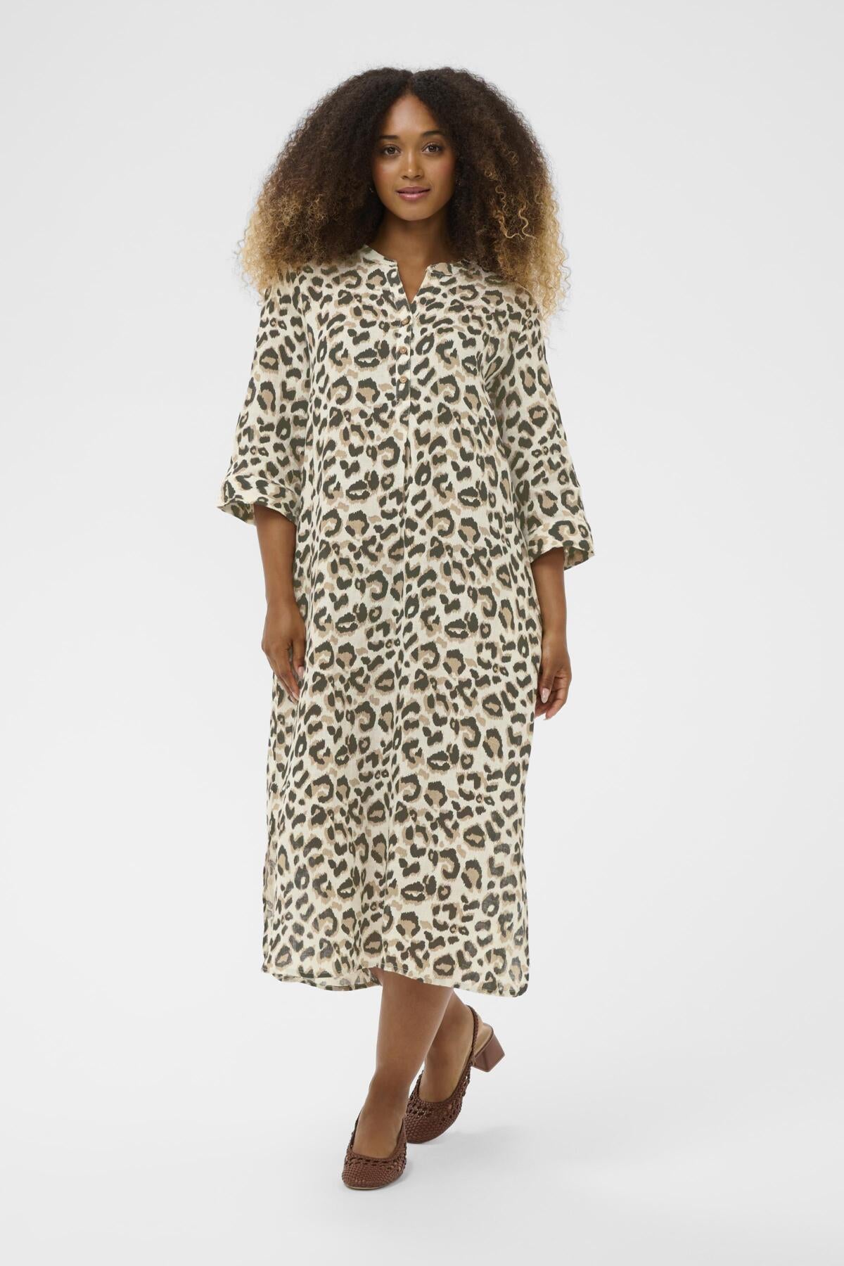 CRBellis Caftan Dress Nature Leopard - 10611577