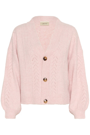 CRHoliday Stickad kofta Sepia Rose Melange - 10612385