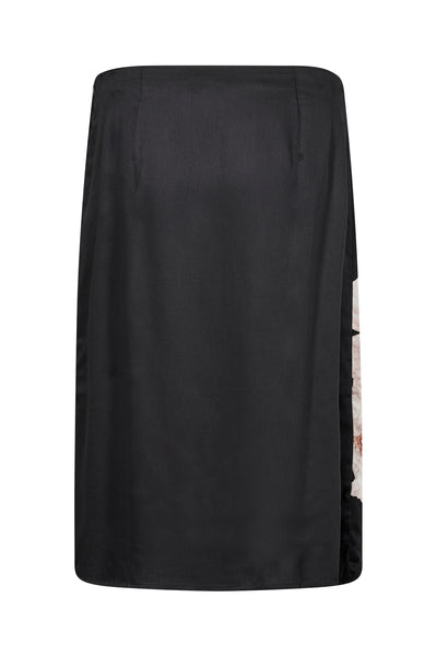 CRAqurella kjol Black med stor blomma - 10613493 Thumbnail