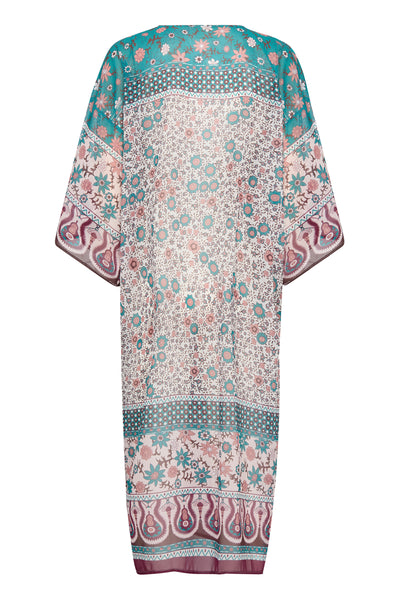 CRTikko Kimono Rosa och Blå Etnisk Kant - 10613498 Thumbnail