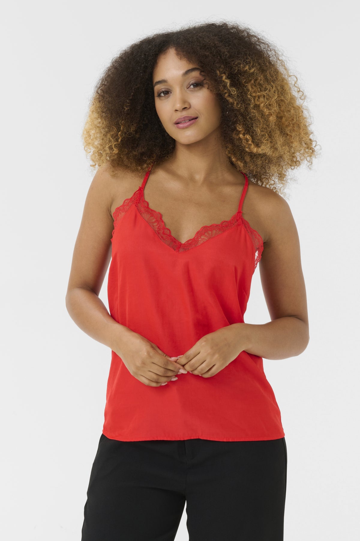 CRAnna Fine Lace Top High Risk Red - 181763 - 10613644