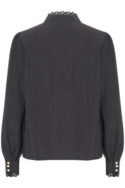 CRPiana Frill Shirt 10613833 Pitch Black Thumbnail