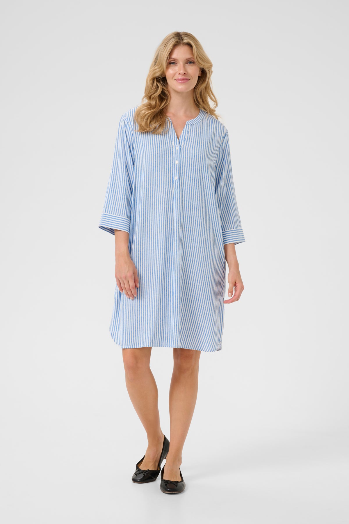 CRVenta Kaftan Kort Klänning Blå Milkboy