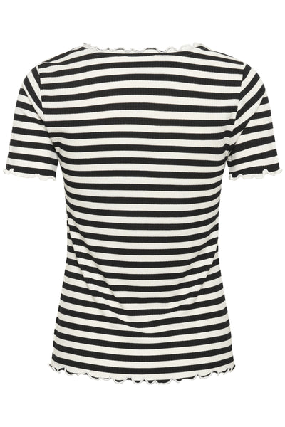 CRRibba randig t-shirt Pitch Black Stripe - 10613876 Thumbnail