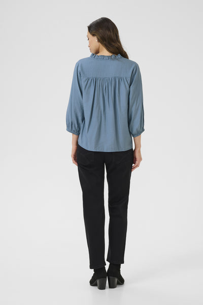 CRSofia Frill Blouse Blue Heaven - 10613913 Thumbnail