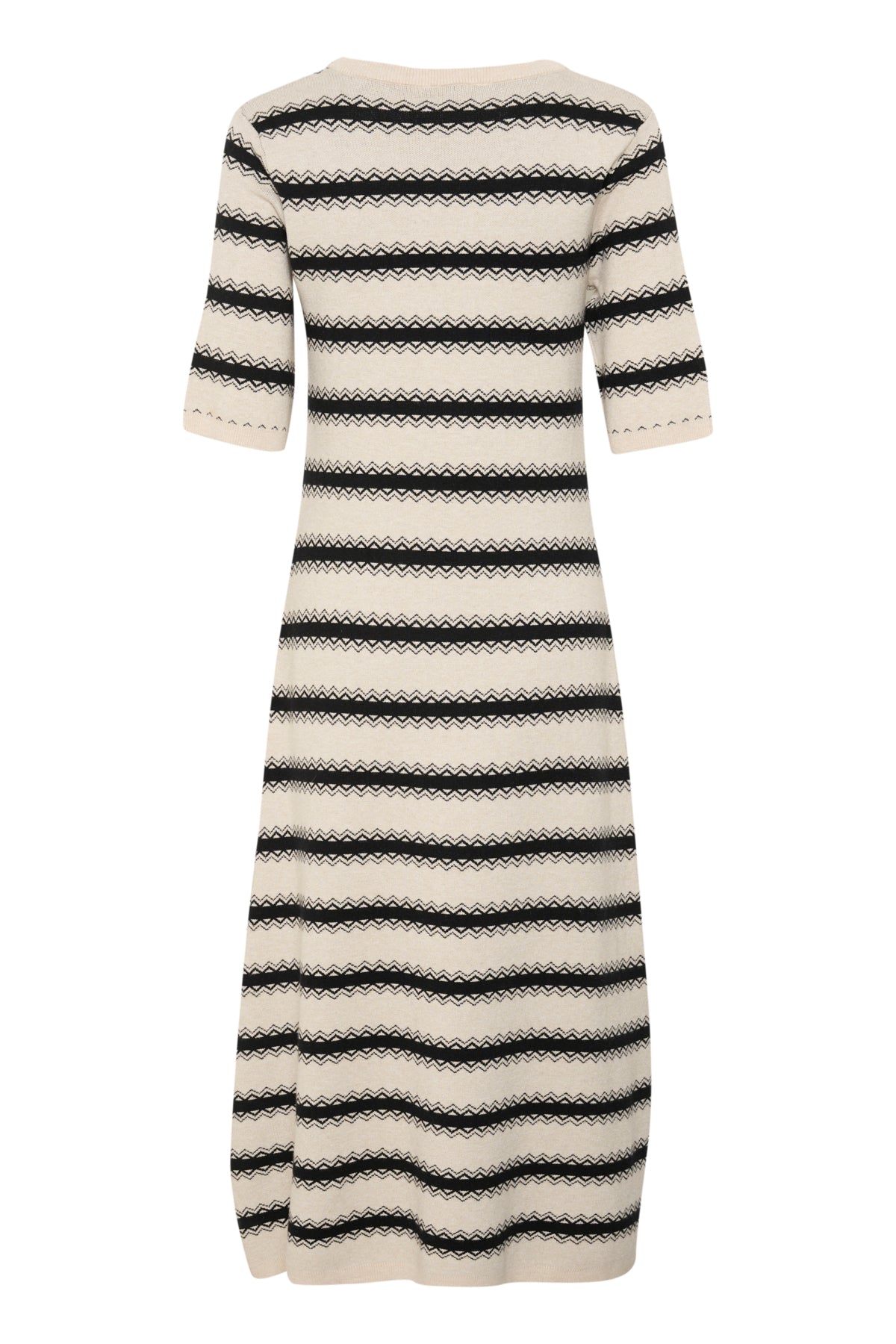 CRDela Zigzag klänning Birch and black stripe - 10613931