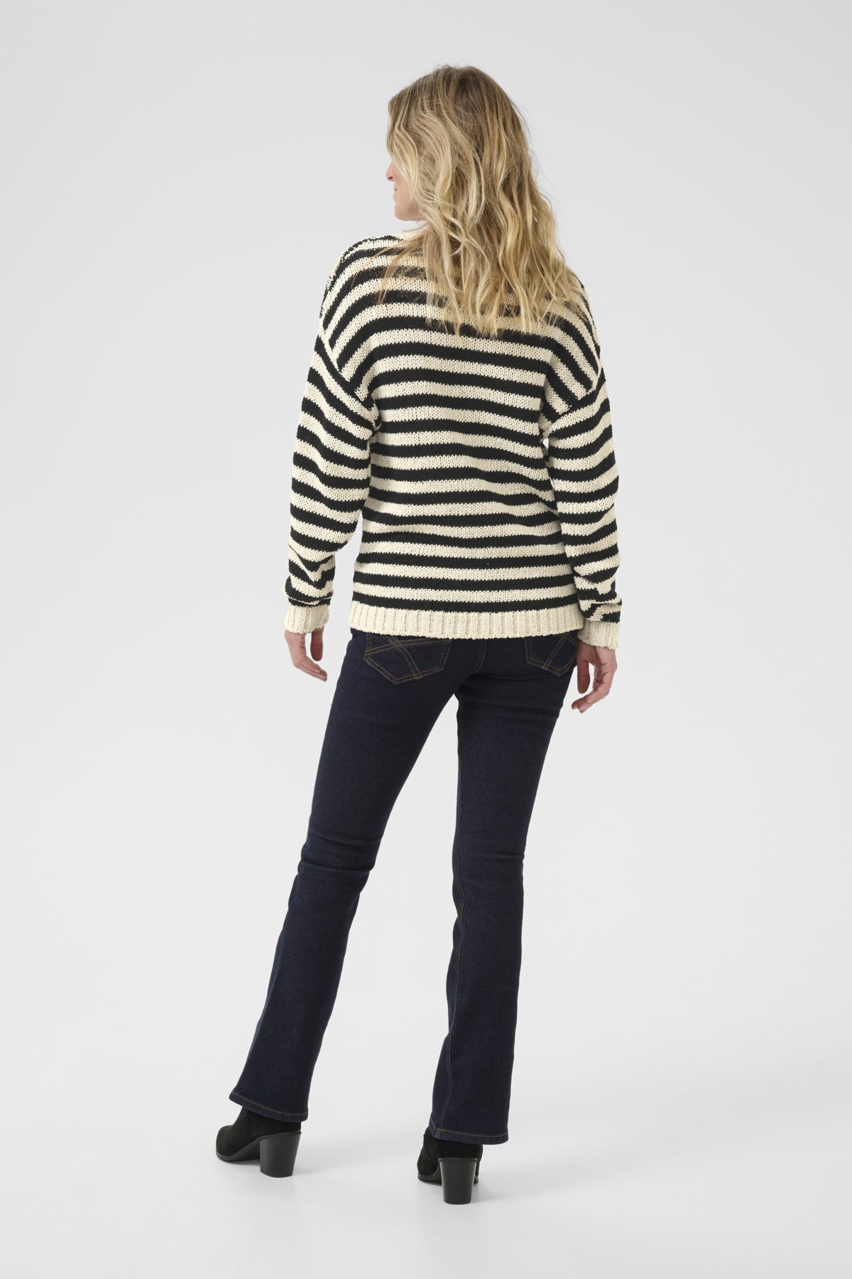 CRGiveme stripe pullover Ancient Scroll ad black stripe - 10613932