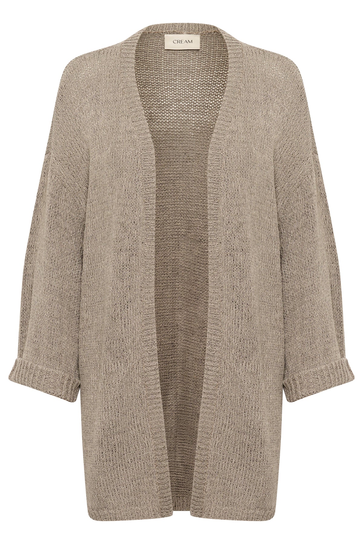 CRNixy stickad kimono Fossil Melange - 10613963