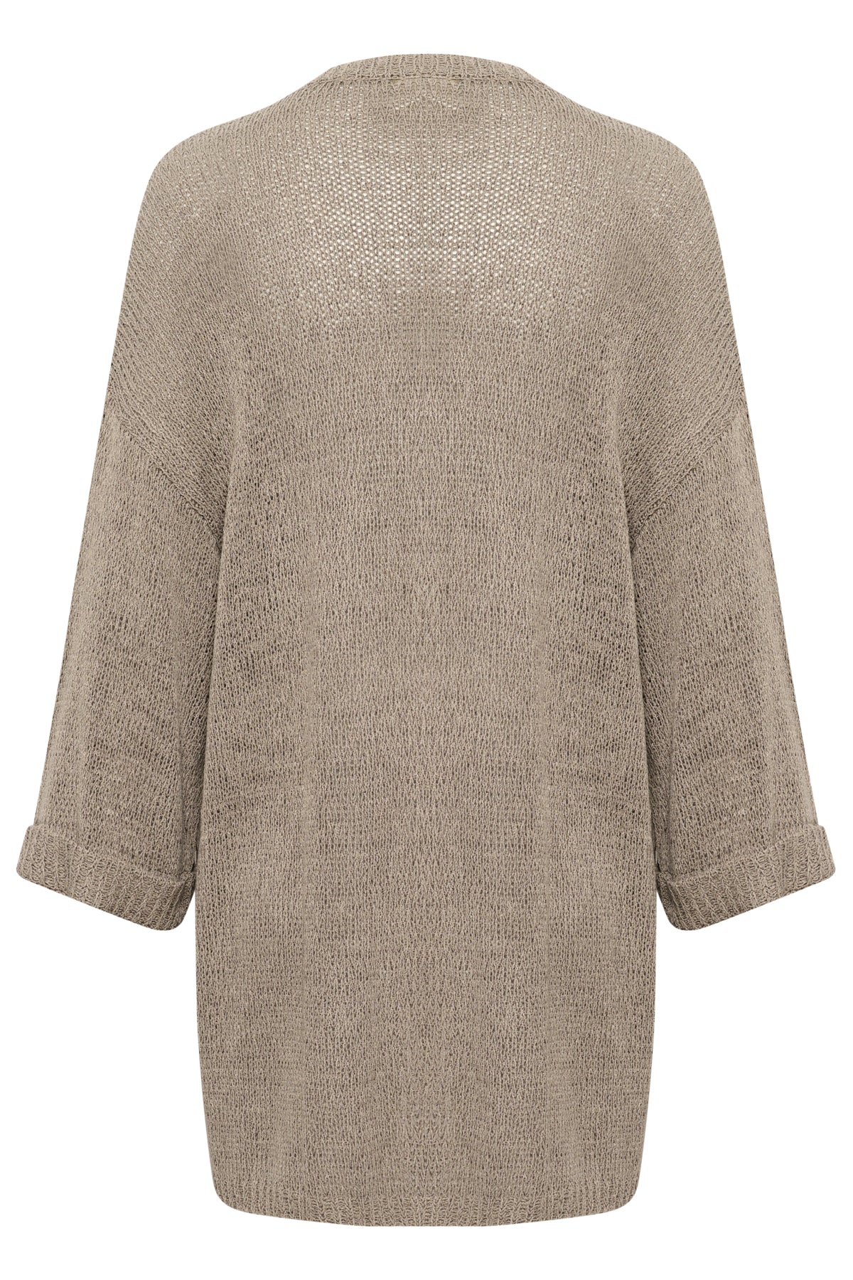 CRNixy stickad kimono Fossil Melange - 10613963
