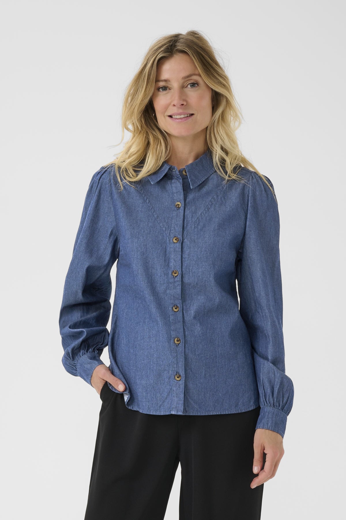 CRTallie Skjorta Taos Mörkblå denim - 10613967