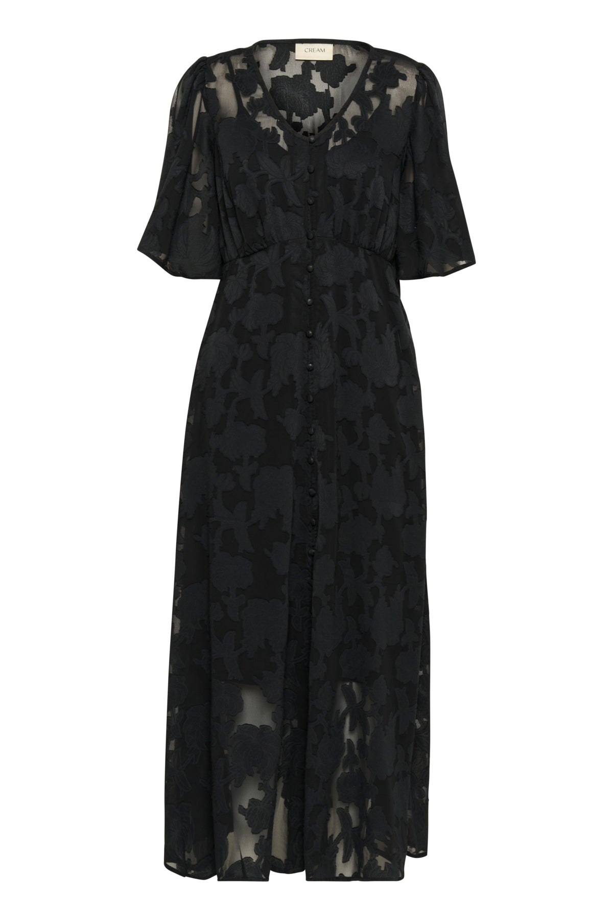 CRChery blommig klänning Pitch Black - 10614059