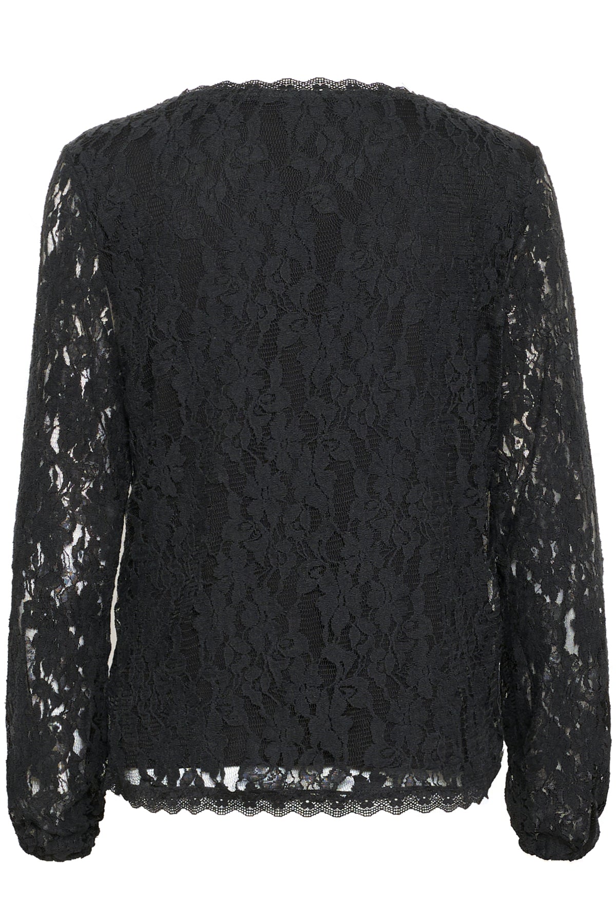 CRKit V-ringad spetsblus Pitch Black - 10614067
