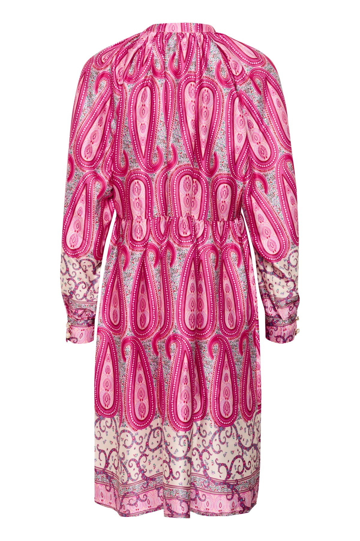 CRAmina Dress Pink Paisley Border - 10614109