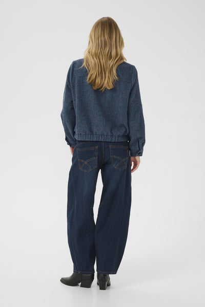 CRSadie Bomber Navy Herringbone - 10614136 Thumbnail