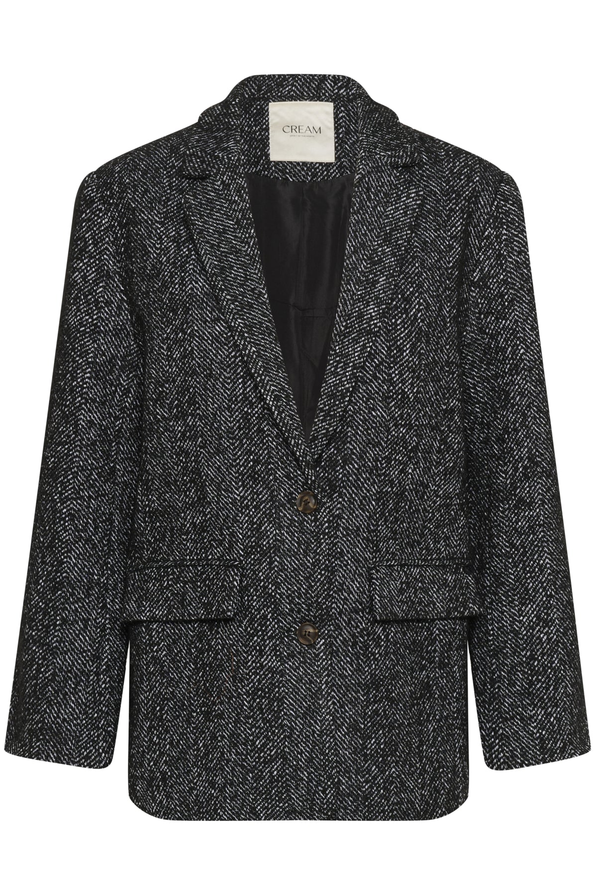 CROlina Blazer Svart/vit fiskbensmönstrad - 10614144