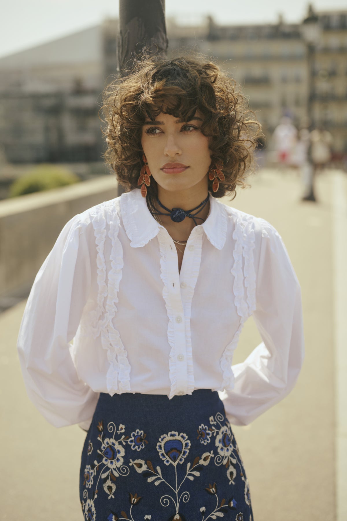 CRLau Frill Shirt Snow White - 10614165