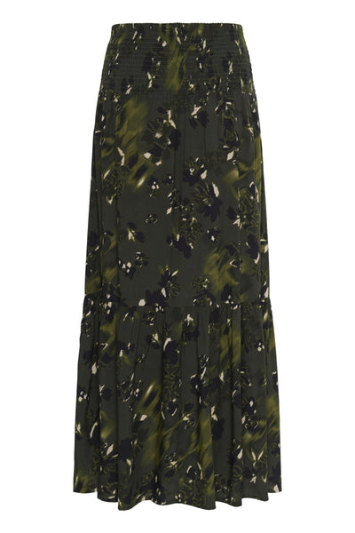 CRTiah Kjole Rifle Green Flower - 10614171 Thumbnail