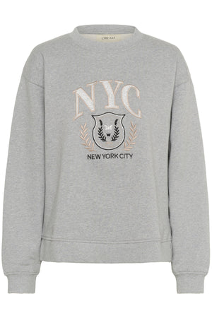 CRMirabella Sweatshirt Ljusgråmelerad - 10614203