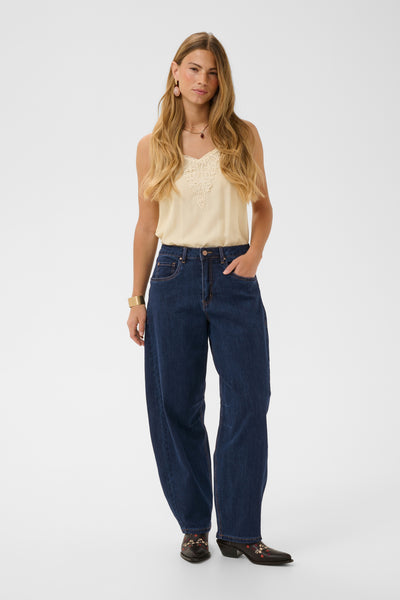 CRBahren Ankl Balloon Jeans-R Mörkblå denim - 100114 - 10614217 Thumbnail