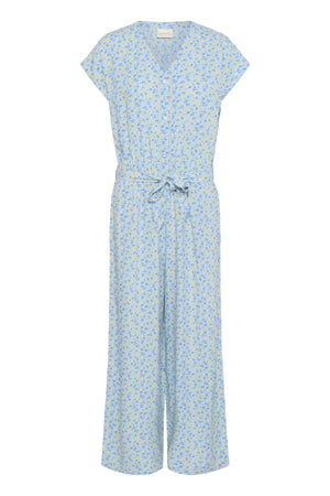 CRTiah Ärmlös Jumpsuit Blå Gul Småblommig - 10614227