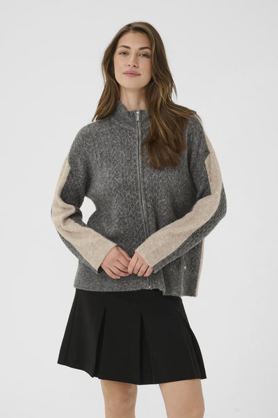 CRMyttah cardigan Grå och beige melerad - 10614245 Thumbnail