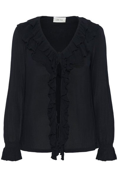 CRMezzino stickad blus Pitch Black - 10614268 Thumbnail