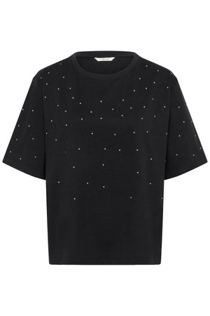 CRLeona Studs T-shirt Pitch Black - 10614271