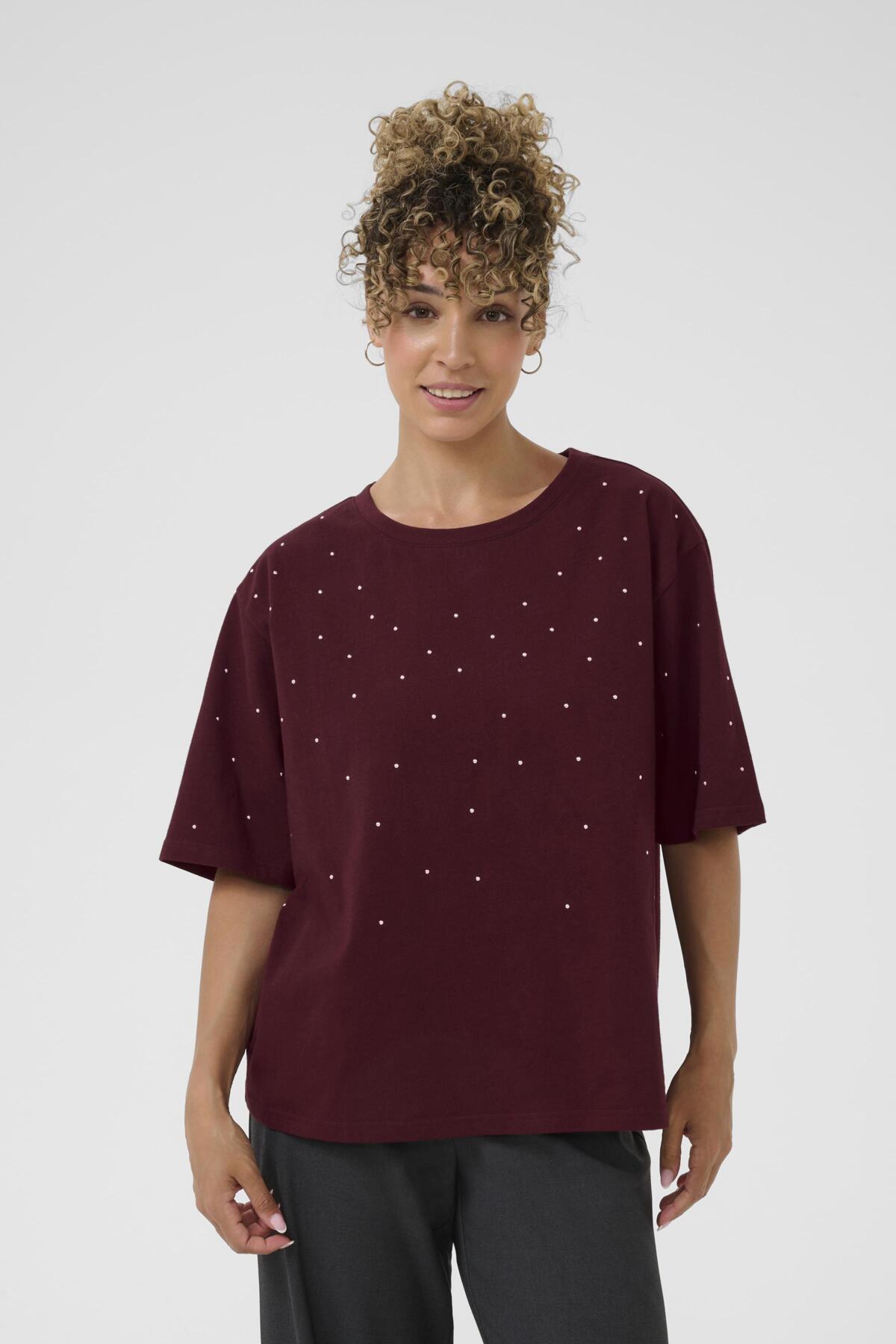 CRLeona Studs T-shirt Zinfandel - 10614271