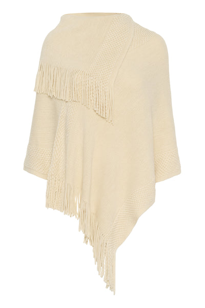 CRSivas Stickad Poncho Birch - 10614279 Thumbnail