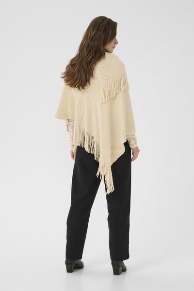CRSivas Stickad Poncho Birch - 10614279 Thumbnail