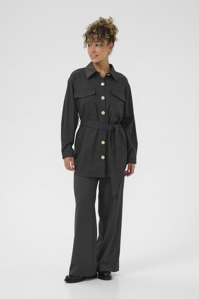 CRBabeth Overshirt Mörkgrå melange - 10614312 Thumbnail