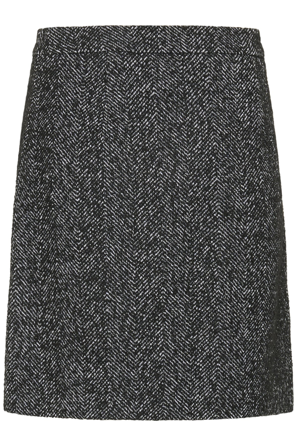 CROlina Skirt Svart/vit fiskbensmönstrad - 10614327