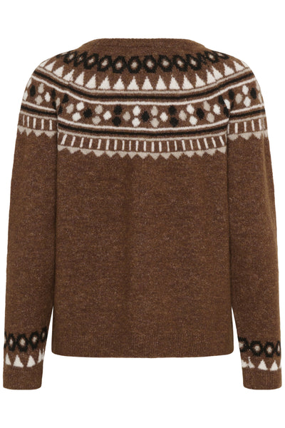 CRCherrie Pullover Sorrel Horse Melange - 10614328 Thumbnail