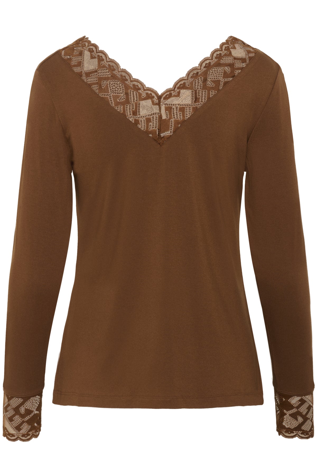 CRTrulla LS Lace T-Shirt Sorrel Horse - 10614334