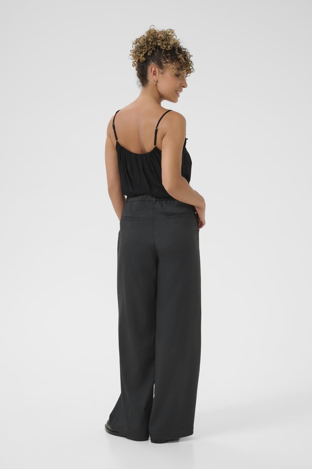 CRBabeth Bencon Pant Mörkgråmelerad - 10614353