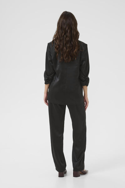 CRCocamia 3/4 SL Sateen Blazer Pitch Black - 100120 - 10614365 Thumbnail